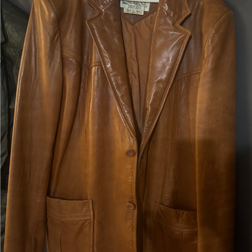 Men’s Vintage 70’s-80’s Pardners by Sheplers Long Leather Jacket-Western Style